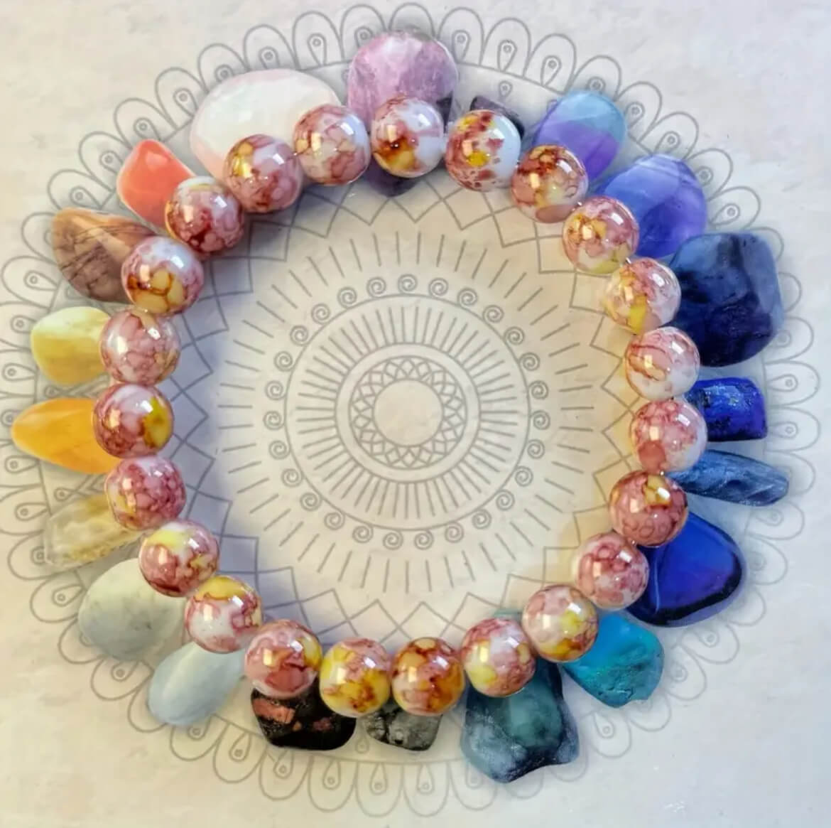 πΈβ¨ Sakura Agate Bracelet β Blossom Within