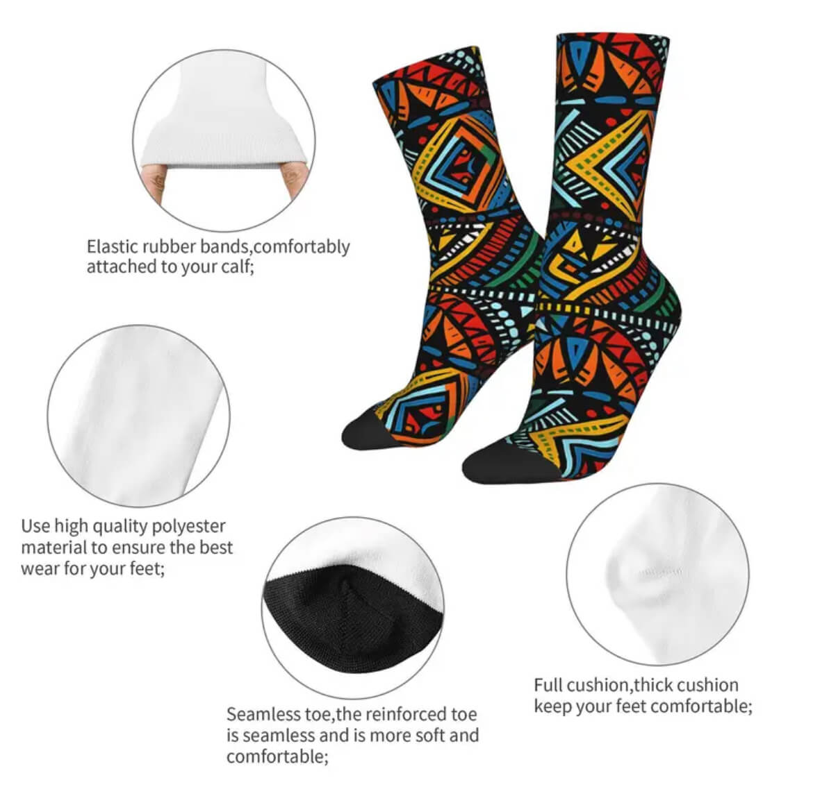 AfroCosmic Vibes Socks – Walk in Rhythm, Walk in Power