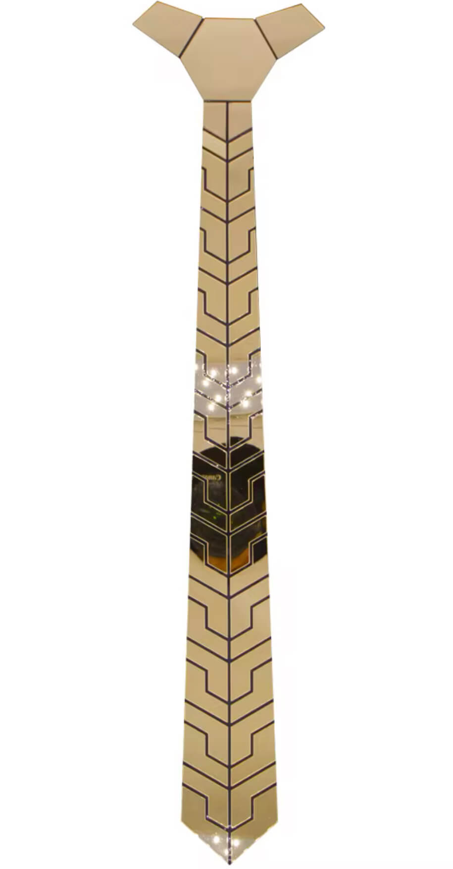 Gold/Black Reversible Geometric Tie – Bold. Futuristic. Limitless.