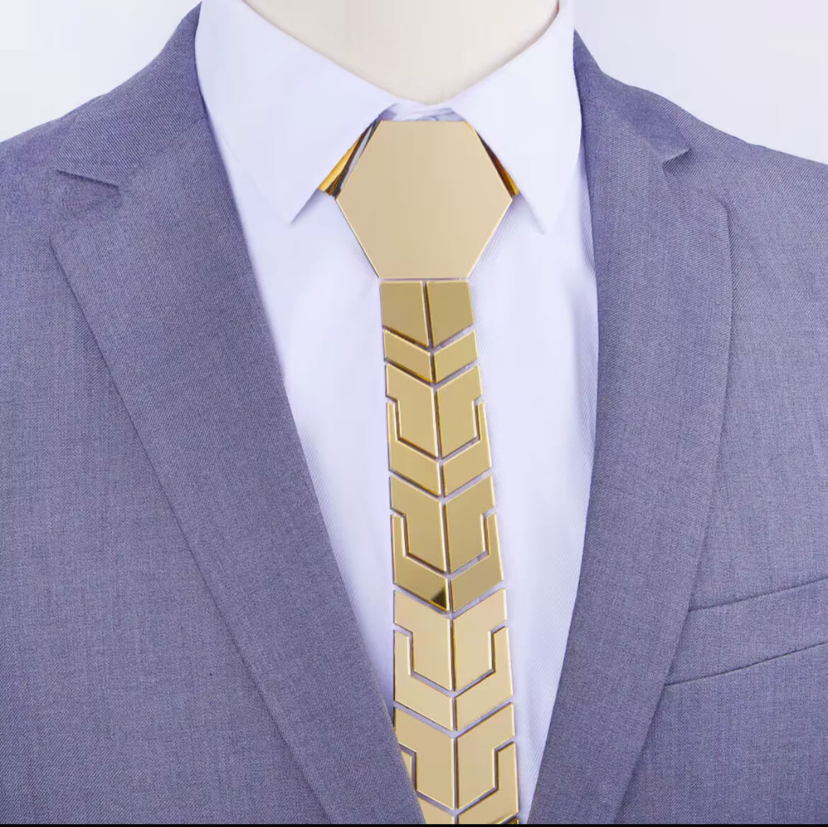 Gold/Black Reversible Geometric Tie – Bold. Futuristic. Limitless.