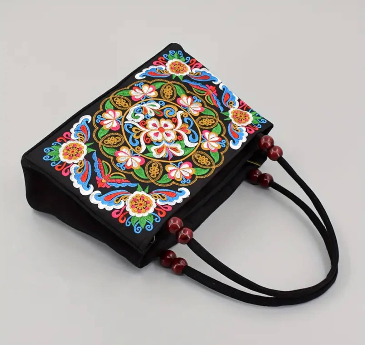 Boho Floral Embroidered Handbag 🌸✨