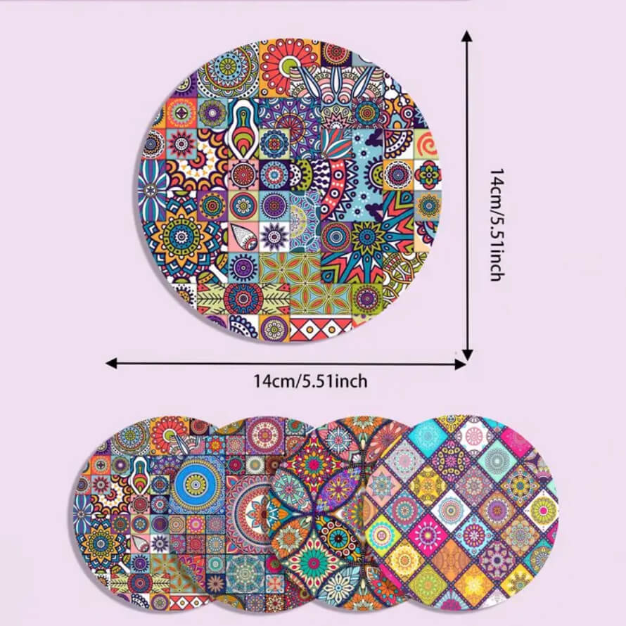 Mandala Wooden Placemats - Set of Four