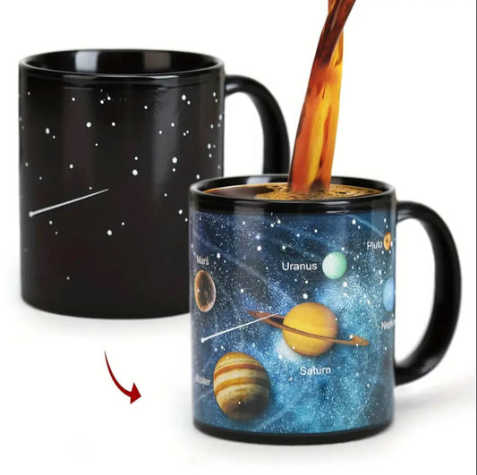 Cosmic Heat-Sensitive Solar System Mug 🚀☕✨