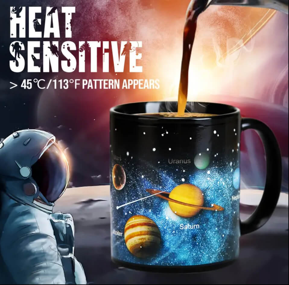 Cosmic Heat-Sensitive Solar System Mug 🚀☕✨