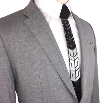 Gold/Black Reversible Geometric Tie – Bold. Futuristic. Limitless.